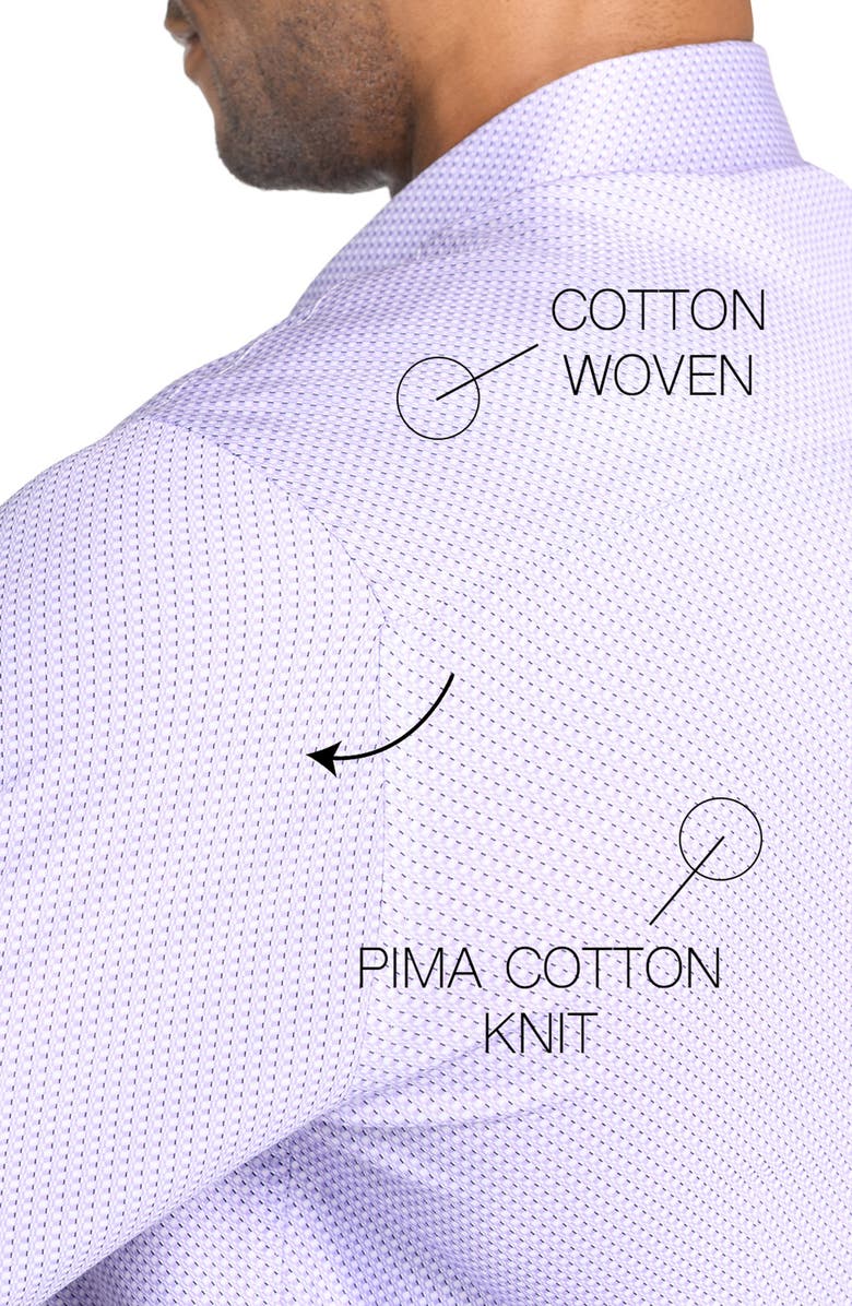 W.R.K Slim Fit Crisscross Reworked Dress Shirt, Alternate, color, Lilac