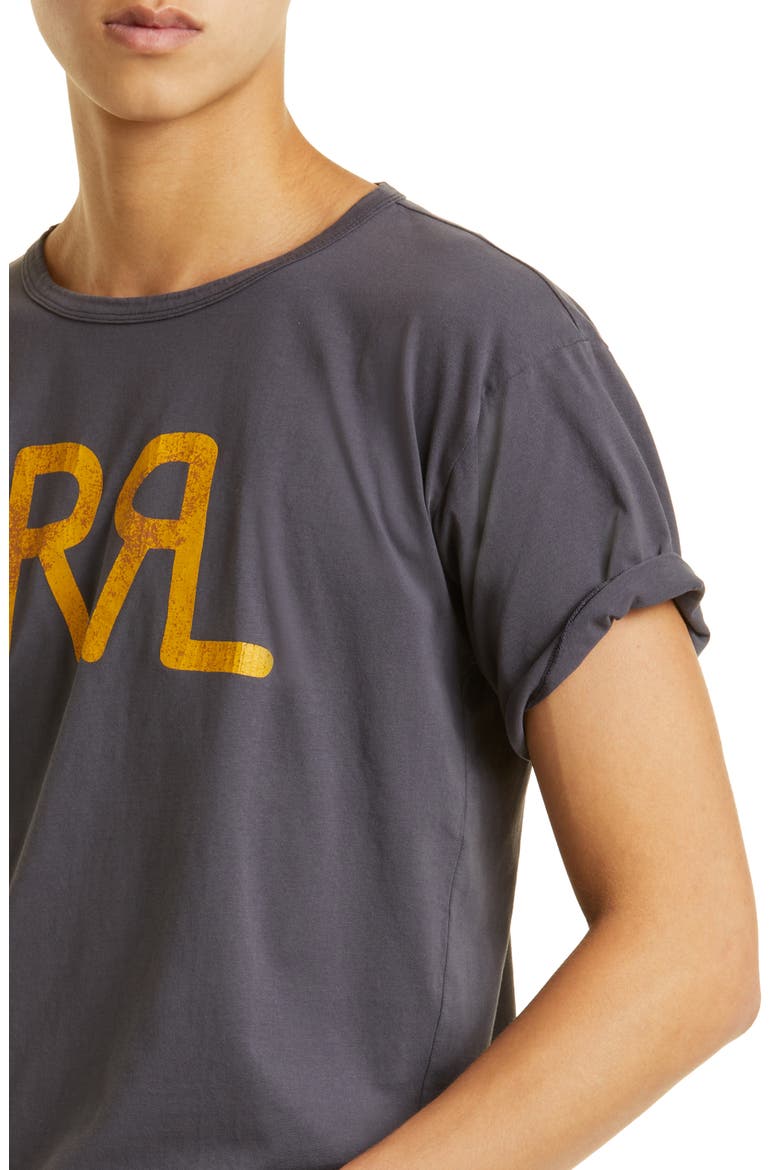 RRL Logo Graphic Tee, Alternate, color, NAVY