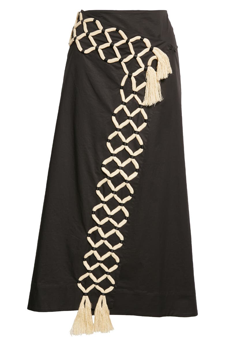 Johanna Ortiz Del Mar Rope Trim Wrap Midi Skirt, Alternate, color,