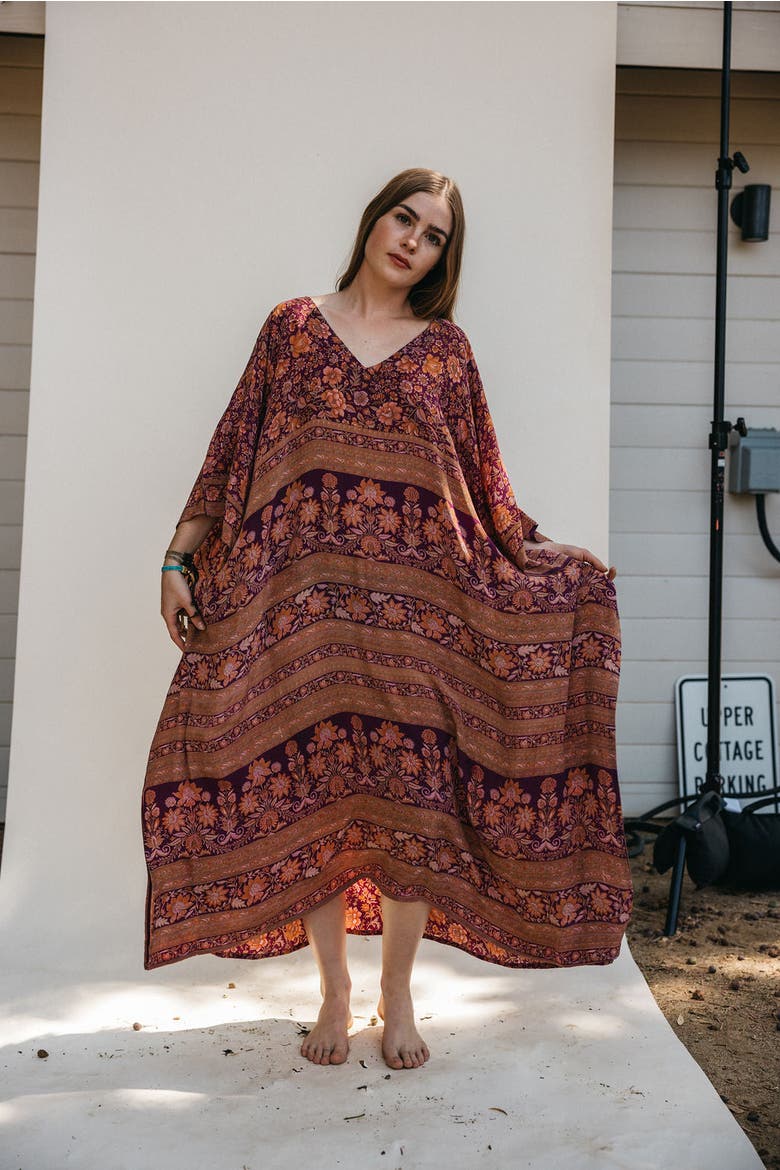 Long Caftan Marlowe, Alternate, color, Purple
