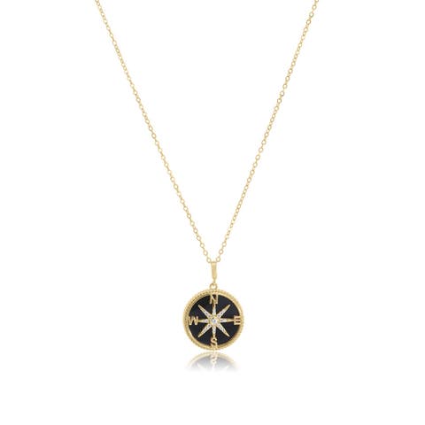 Onyx Compass Necklace