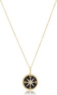 The Lovery Fine Jewelry Onyx Compass Necklace