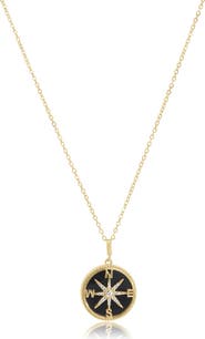 The Lovery Fine Jewelry Onyx Compass Necklace