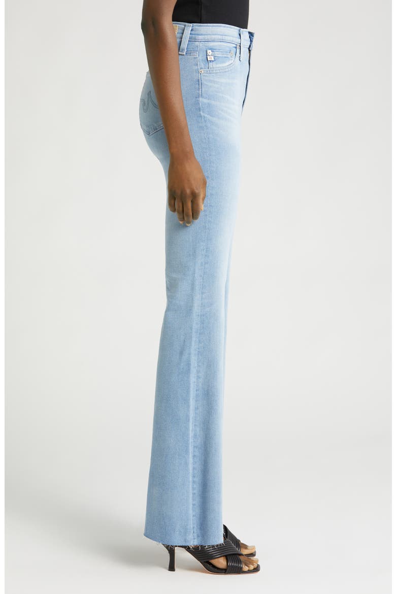 Madi High Waist Raw Hem Flare Jeans, Alternate, color, 24 YEARS LOOKING GLASS