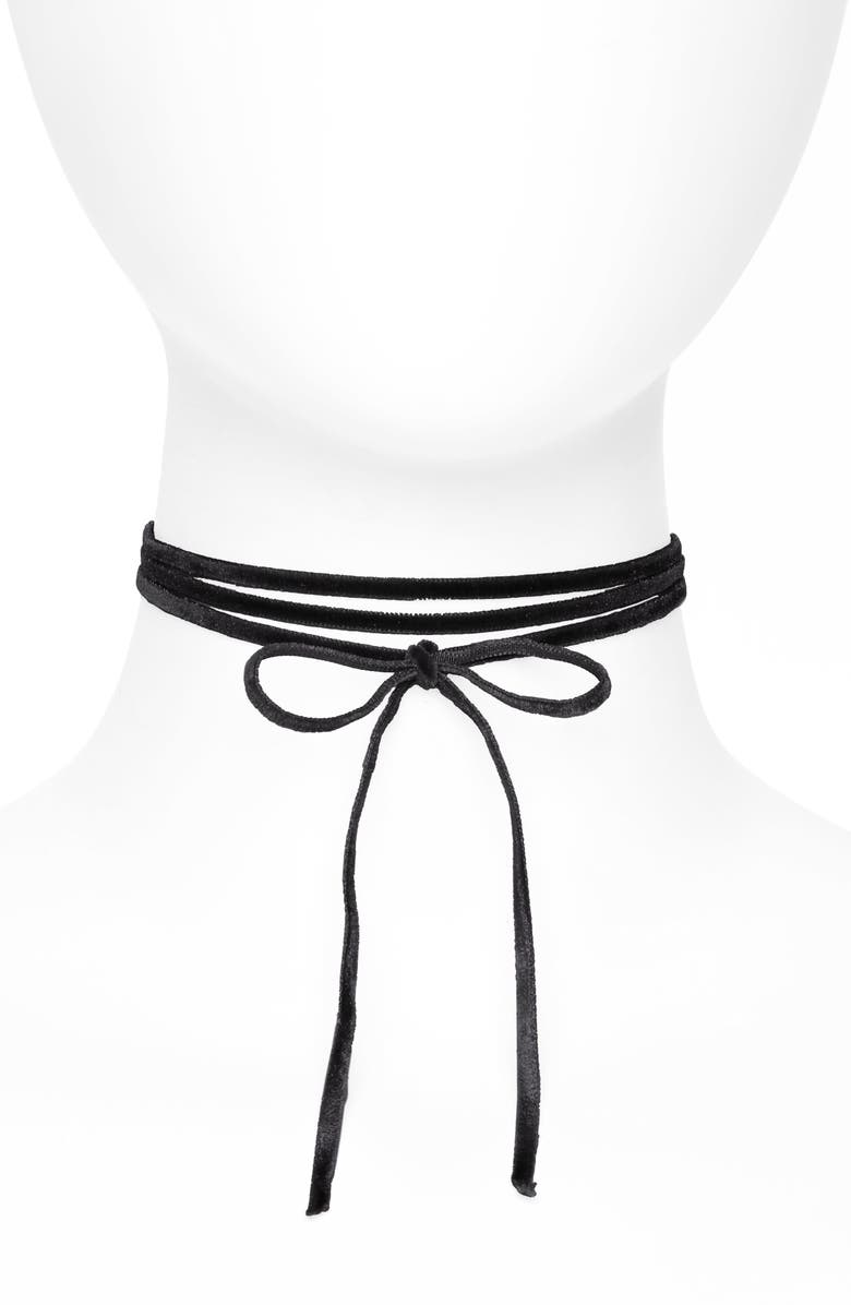 BP. Velvet Wrap Choker, Main, color, 