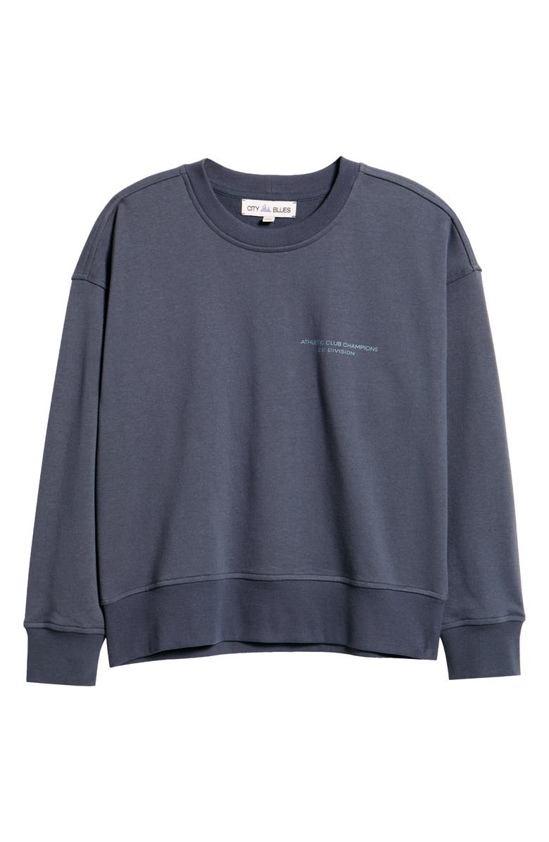 CITY BLUES Logo Graphic Sweatshirt, Alternate, color, Smoky Blue