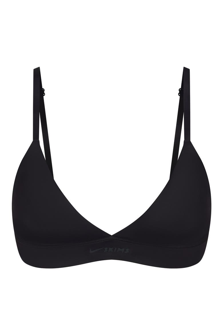 Shine Triangle Bra, Alternate, color, OBSIDIAN