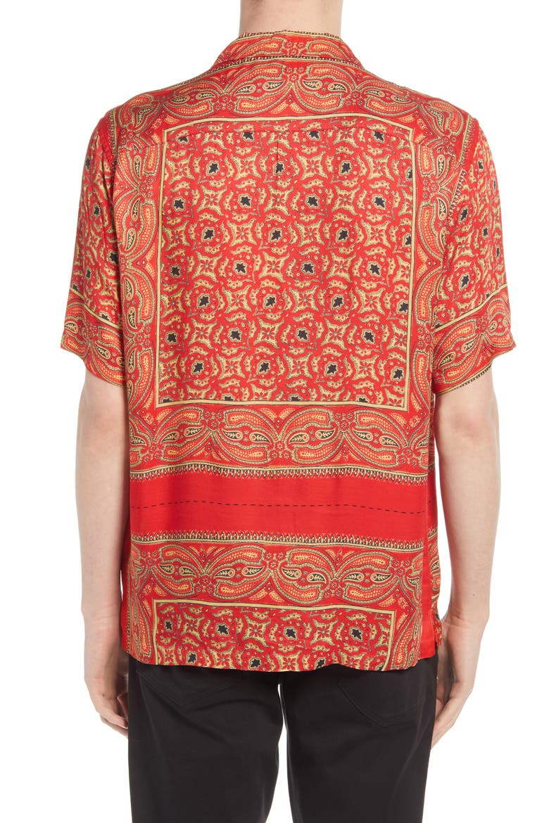 Sinaloa Relaxed Fit Short Sleeve Button-Up Shirt, Alternate, color, INFERNAL RED