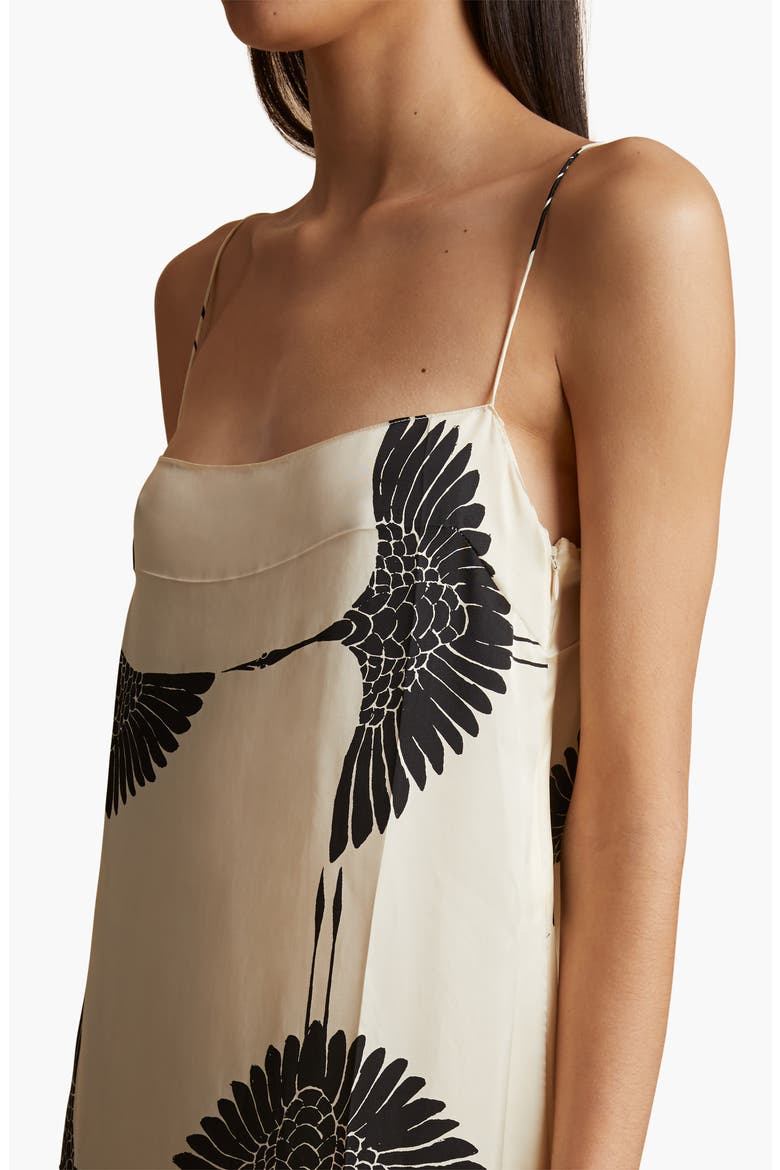 The Sicily Print Midi Dress, Alternate, color, CREAM / BLACK