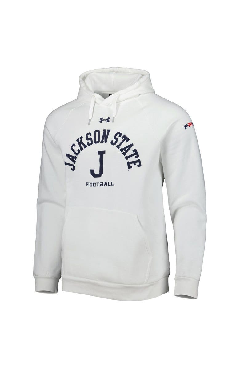 Under Armour Men's Under Armour White Jackson State Tigers Coaches Prime Fleece Raglan Pullover Hoodie, Alternate, color, 