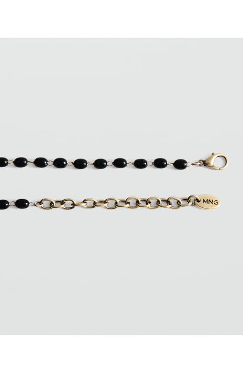 Mixed Bead Pendant Y Necklace