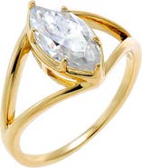 BY ADINA EDEN Moissanite Marquise Double Band Ring