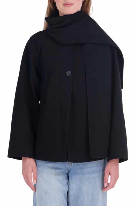 Coat with Detachable Scarf
