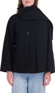 Sebby Coat with Detachable Scarf