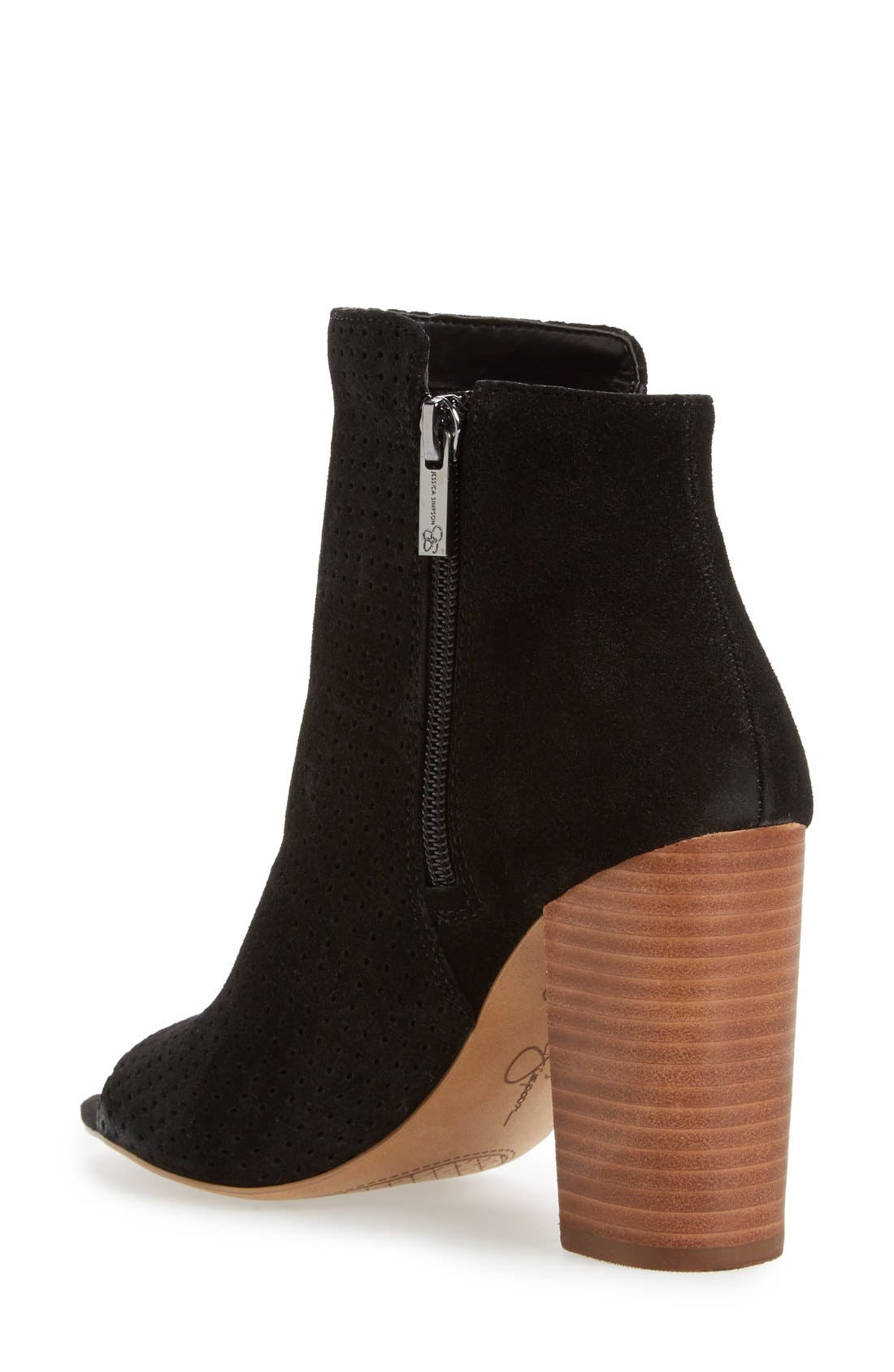 Jessica Simpson 'Keris' Open Toe Bootie, Alternate, color, 