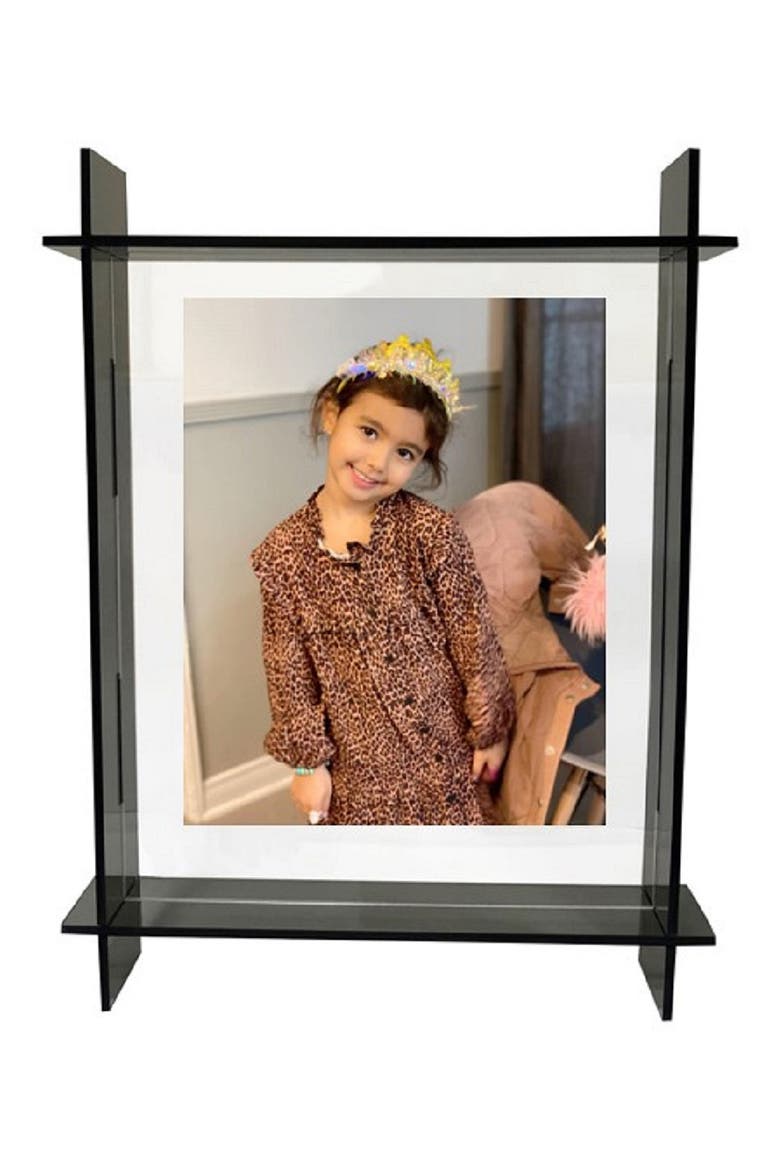 Lucite Frame - 5" x 7", Main, color, GREY/ CLEAR