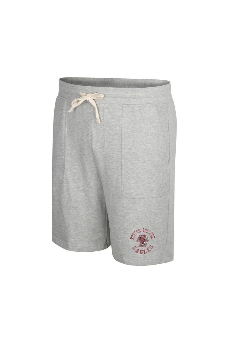 Men's Colosseum Heather Gray Boston College Eagles Love To Hear This Terry Shorts, Alternate, color, Heather Gray