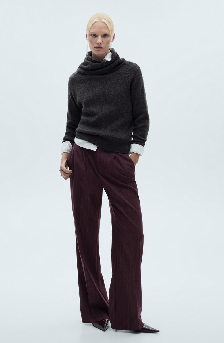 MANGO Rib Turtleneck Sweater, Alternate, color,