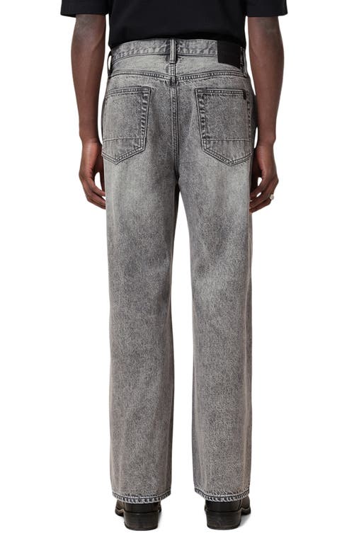 Allsaints Lenny Loose Fit Wide Leg Denim Jeans In Light Grey