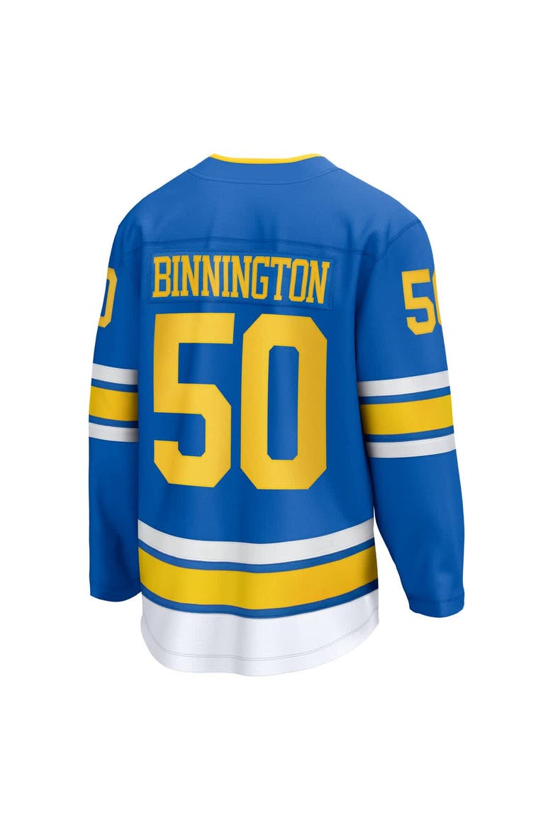 Men's Fanatics Jordan Binnington Blue St. Louis Blues Home Breakaway Player Jersey, Alternate, color, Blue