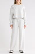 90 DEGREE BY REFLEX Marvelle Crewneck Sweatshirt & Wide Leg Pants Lounge Set