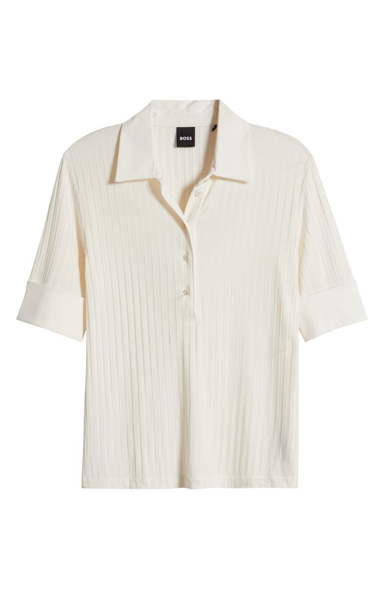 BOSS Ellera Rib Polo, Alternate, color, Open Wht