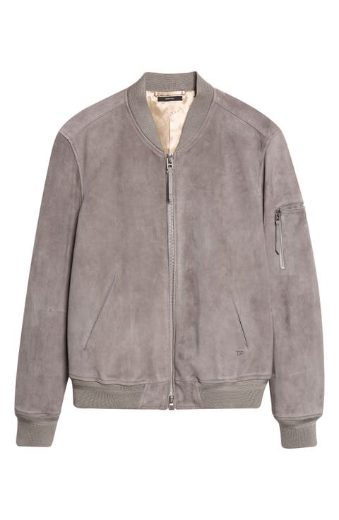 Suede Bomber Jacket