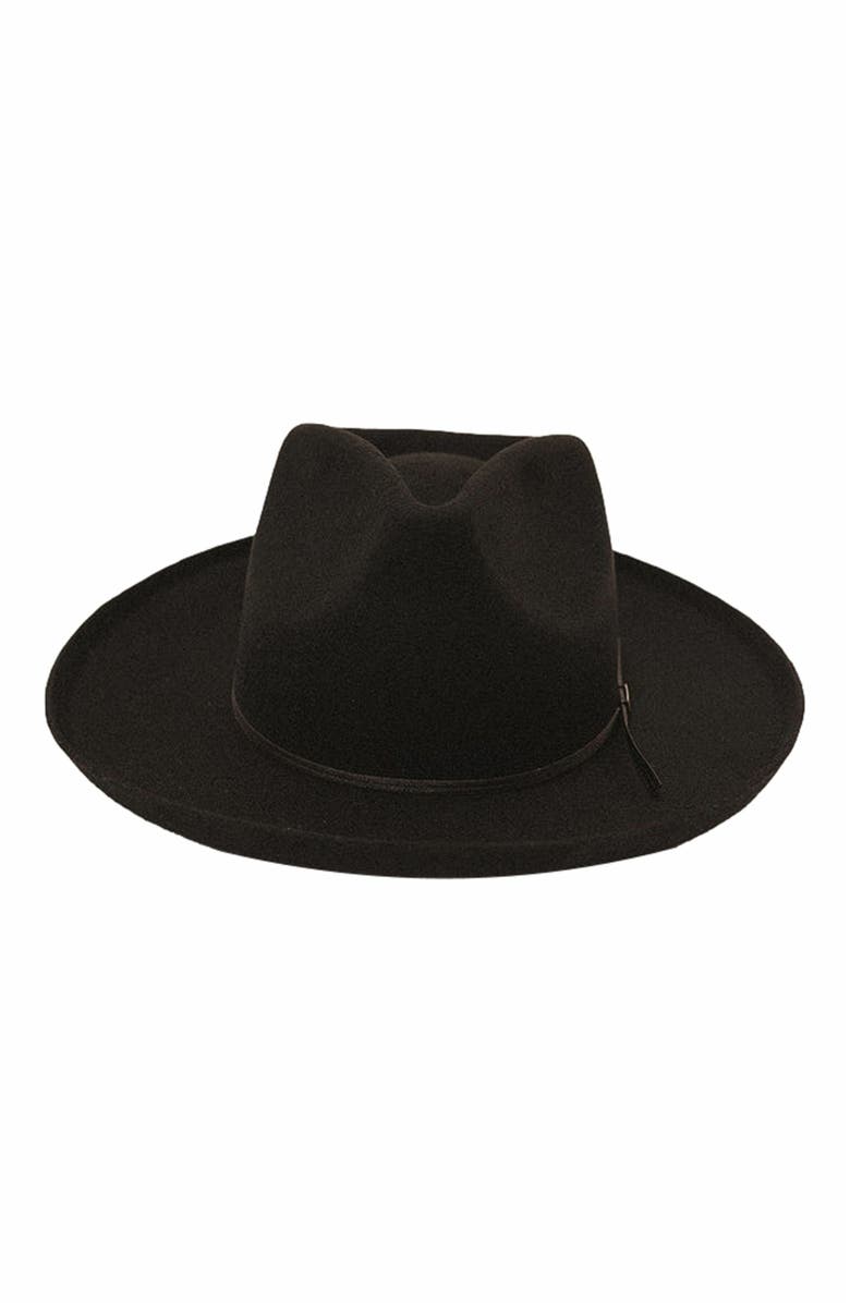 Two Roads Hat Co. Clarksdale Teardrop Crown Fedora, Alternate, color, Black