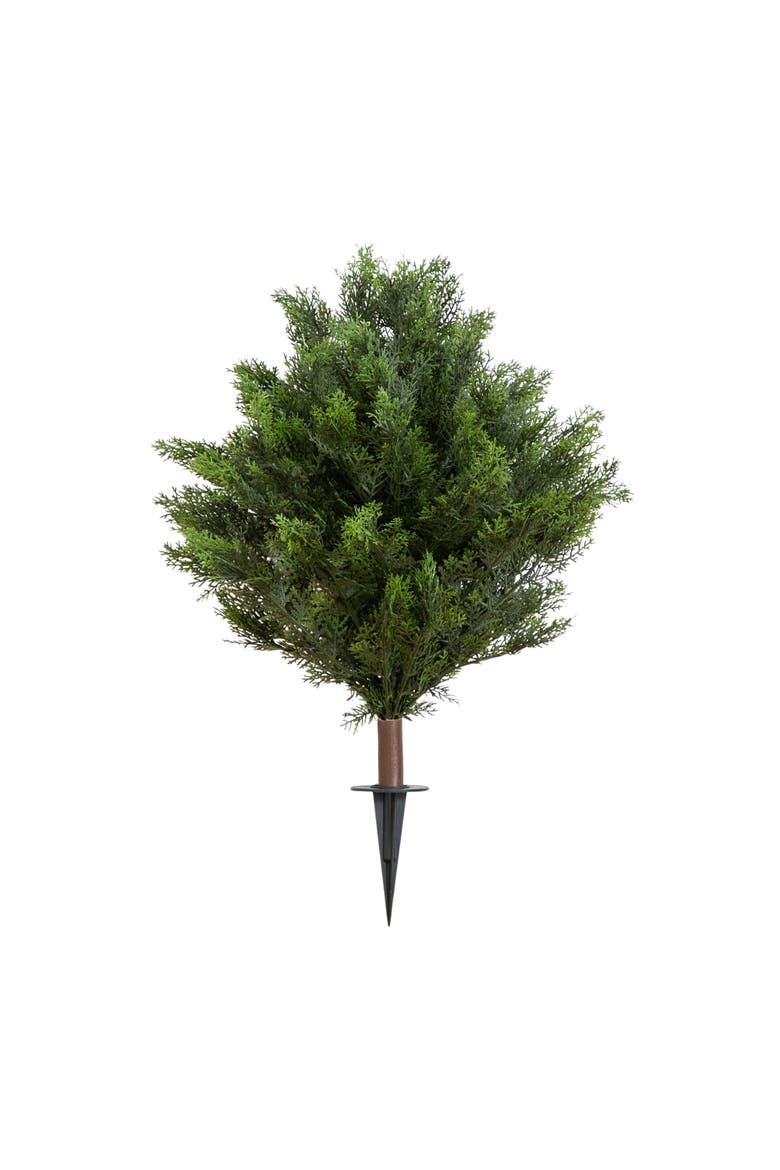 3-ft UV Resistant Artificial Cedar Bush with Integrated Ground Stake, Main, color, Green