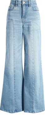 Good American Good Waist Distressed Palazzo Jeans