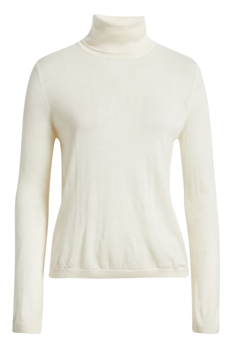 Turtleneck Wool Sweater, Alternate, color, ANTIQUE WHITE