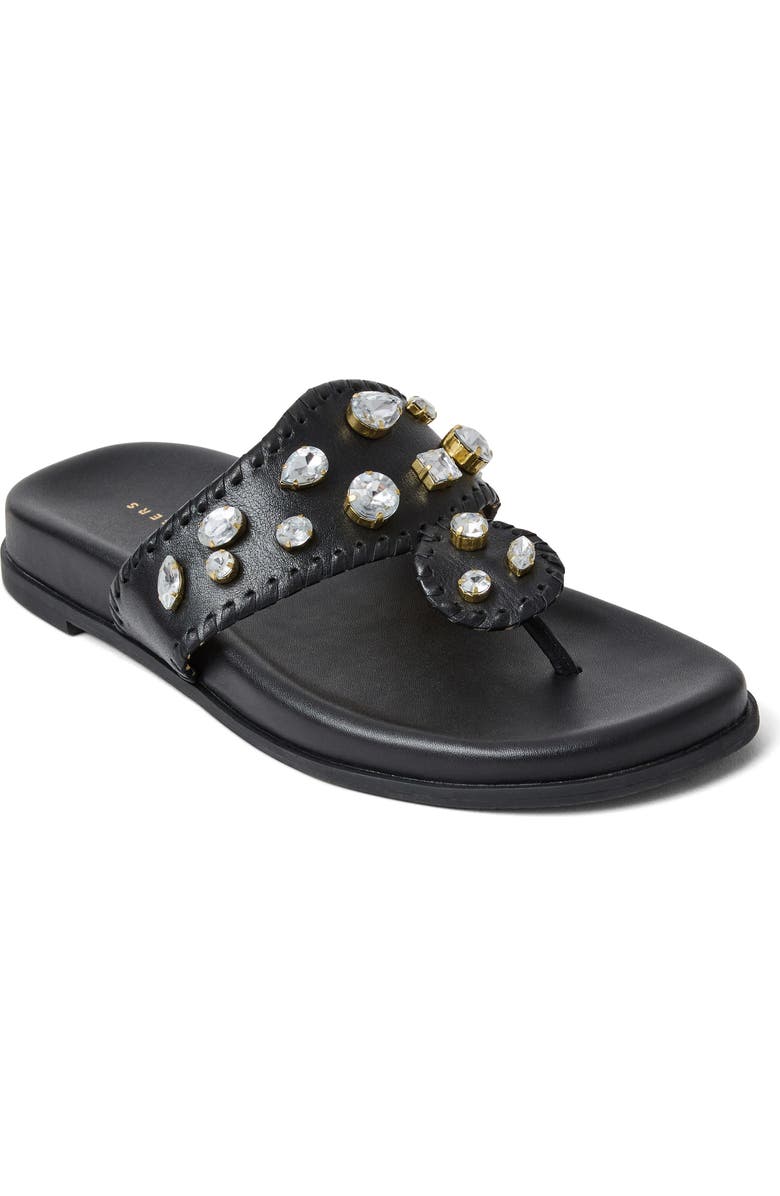 Jack Rogers Jacks Jewel Sport Flip Flop, Main, color, Black