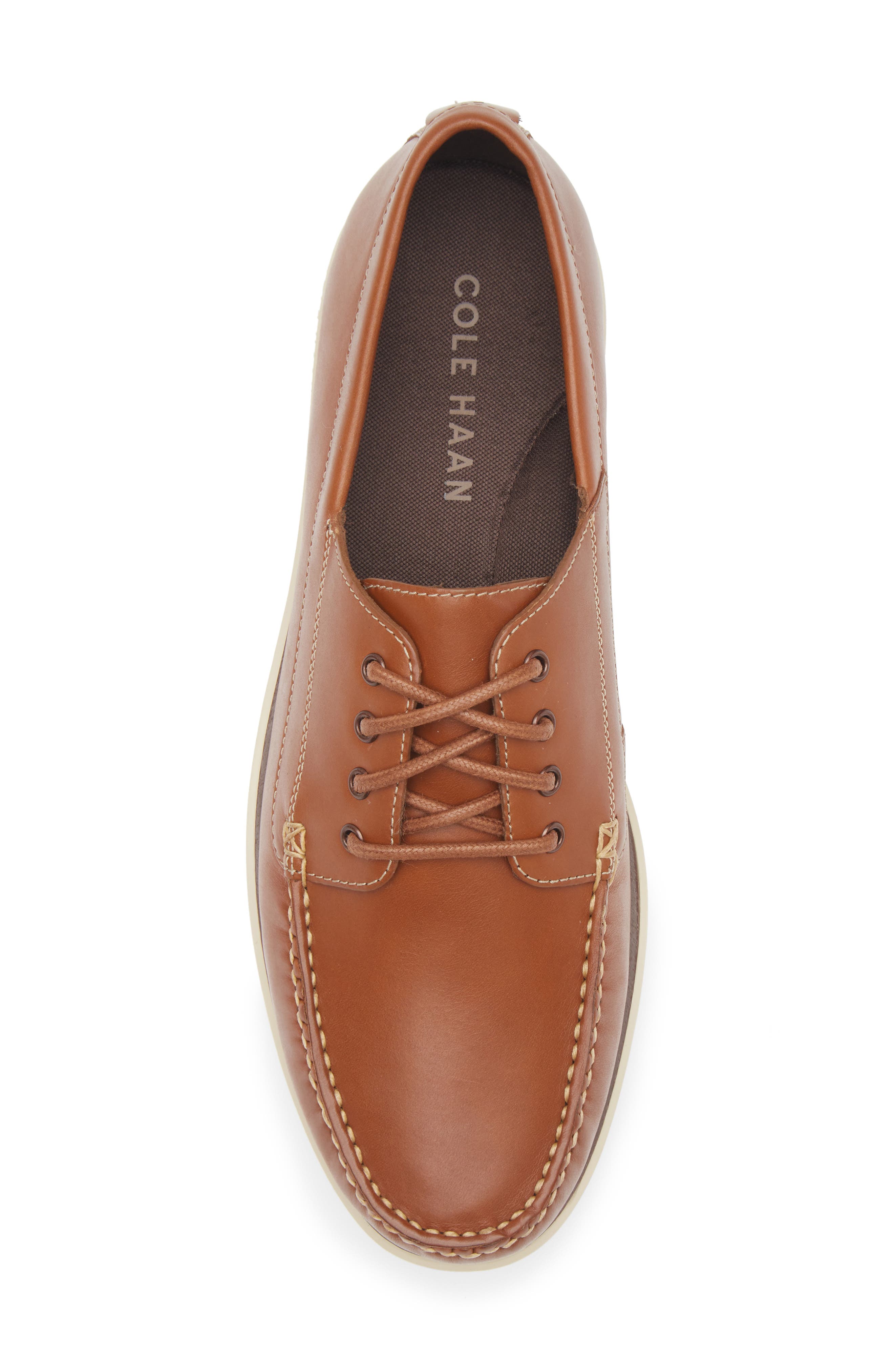 Cole Haan Grand 4-Eye Boat Shoe, Alternate, color, British Tan / Angora