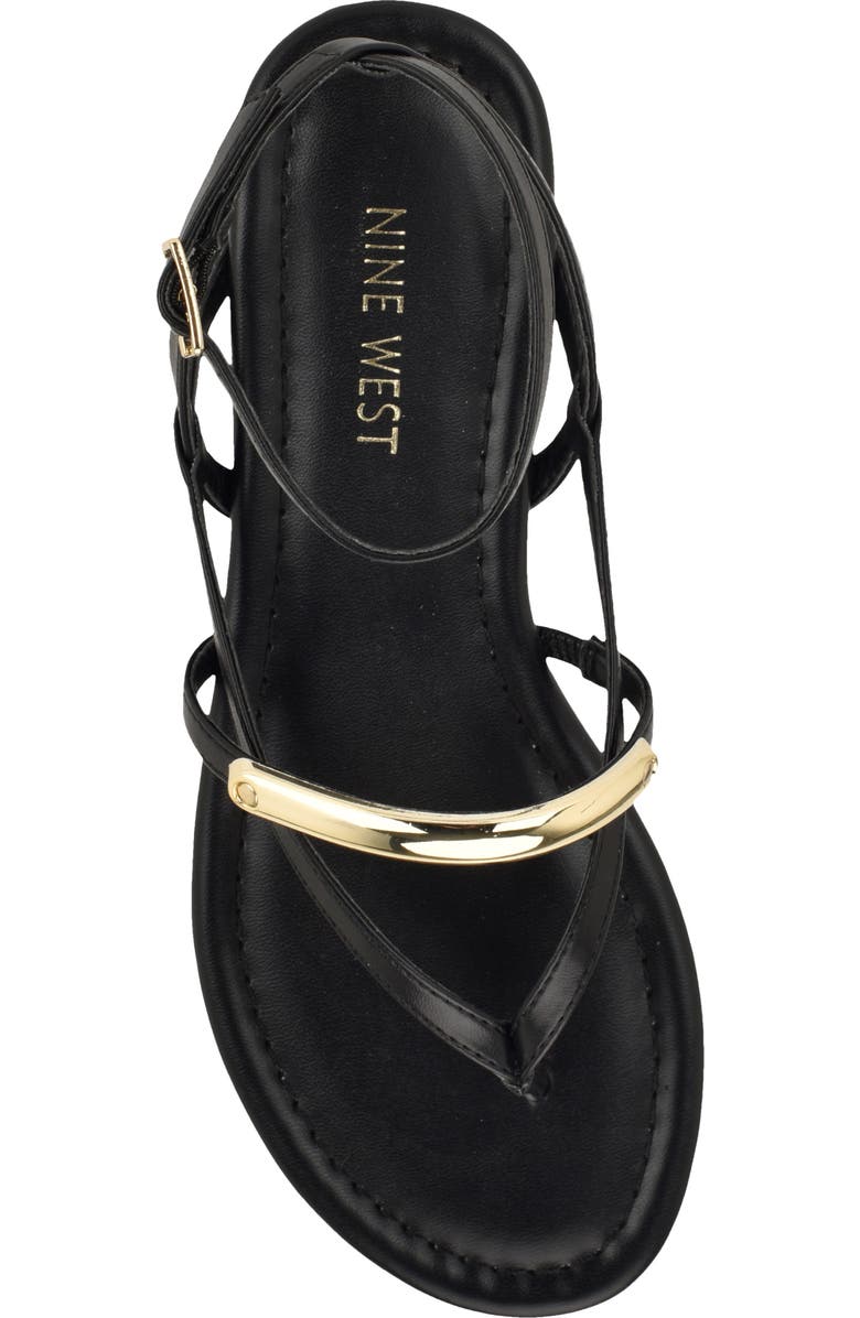 Nine West Bretta Ankle Strap Sandal, Alternate, color, Black