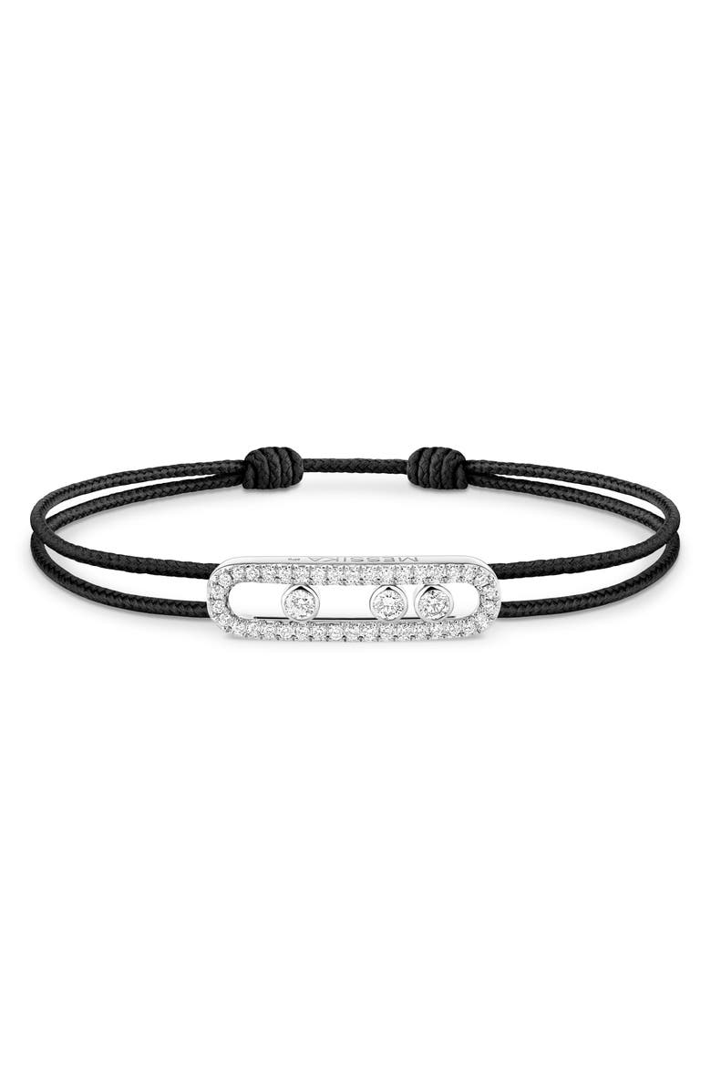 Messika Care Pavé Diamond Cord Bracelet, Alternate, color, White Gold