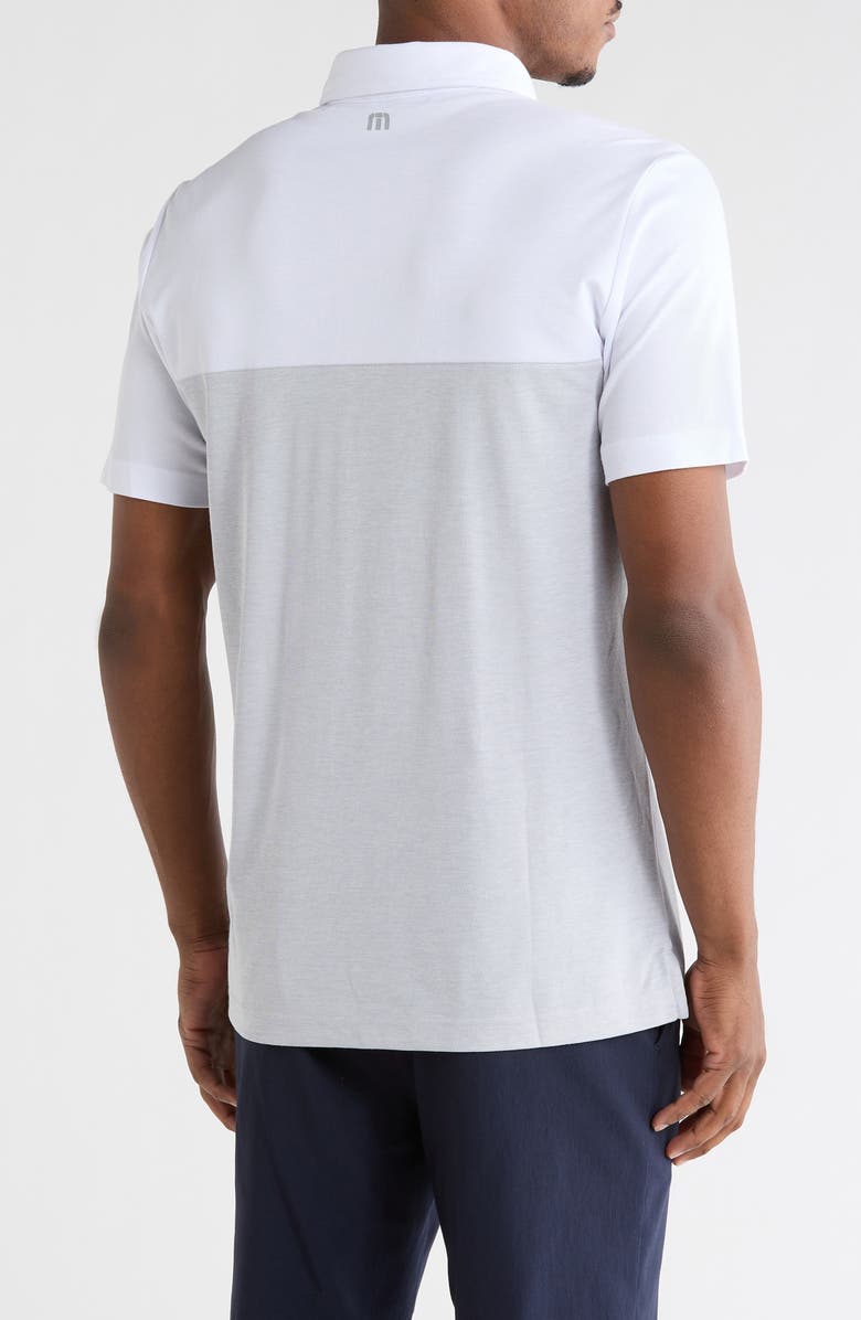 TravisMathew Texas Rangers Home Run Leader Polo, Alternate, color, White/ Heather Grey