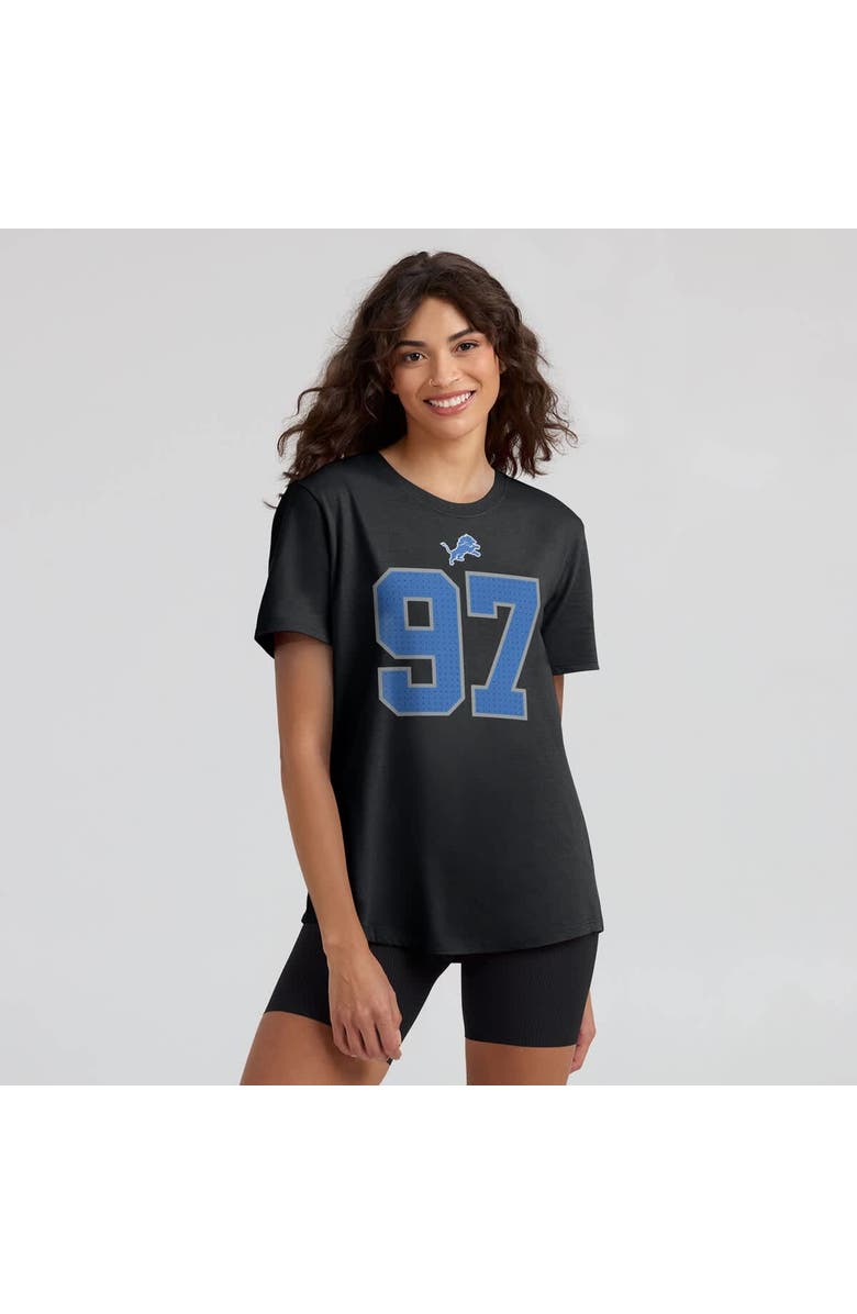 Nike Women's Nike Aidan Hutchinson Black Detroit Lions Player Name & Number T-Shirt, Alternate, color, Black