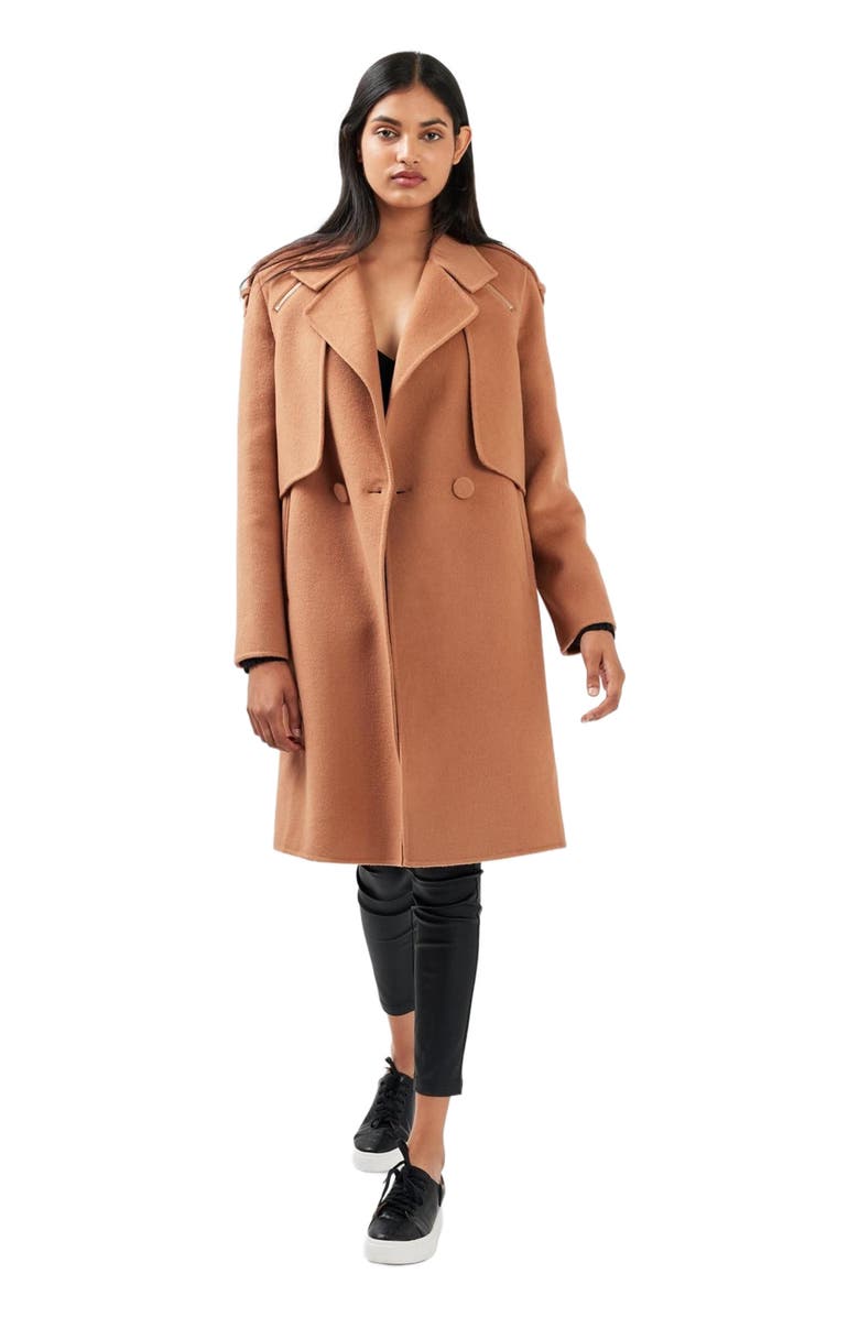 Belle & Bloom Palm City Wool Blend Coat, Main, color, Camel