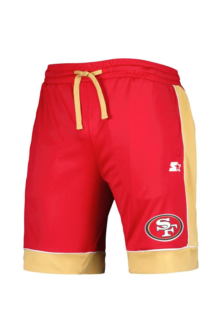 Men's G-III Sports by Carl Banks Scarlet/Gold San Francisco 49ers Fan Favorite Fashion Shorts, Alternate, color, Scarlet