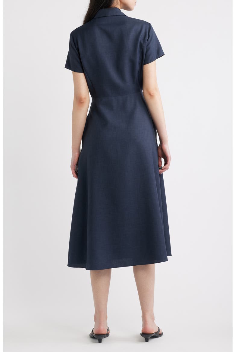 City Fit & Flare Midi Shirtdress, Alternate, color, NOCTURNE NAVY