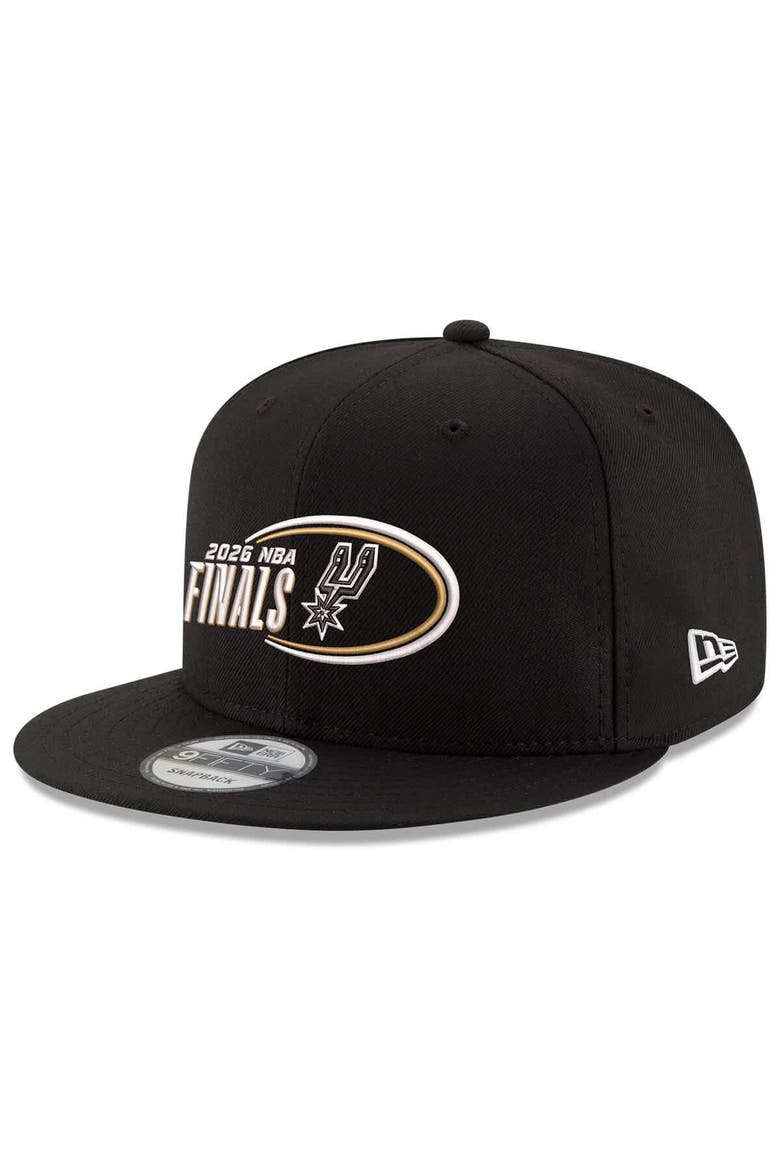 Men's New Era Black San Antonio Spurs 2026 NBA Finals 9FIFTY Snapback Hat, Main, color, Black