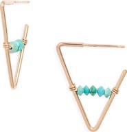 Nashelle Geo Beaded Hoop Earrings