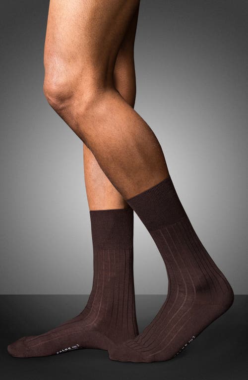 Shop Falke No. 2 Cashmere Blend Dress Socks In Brown