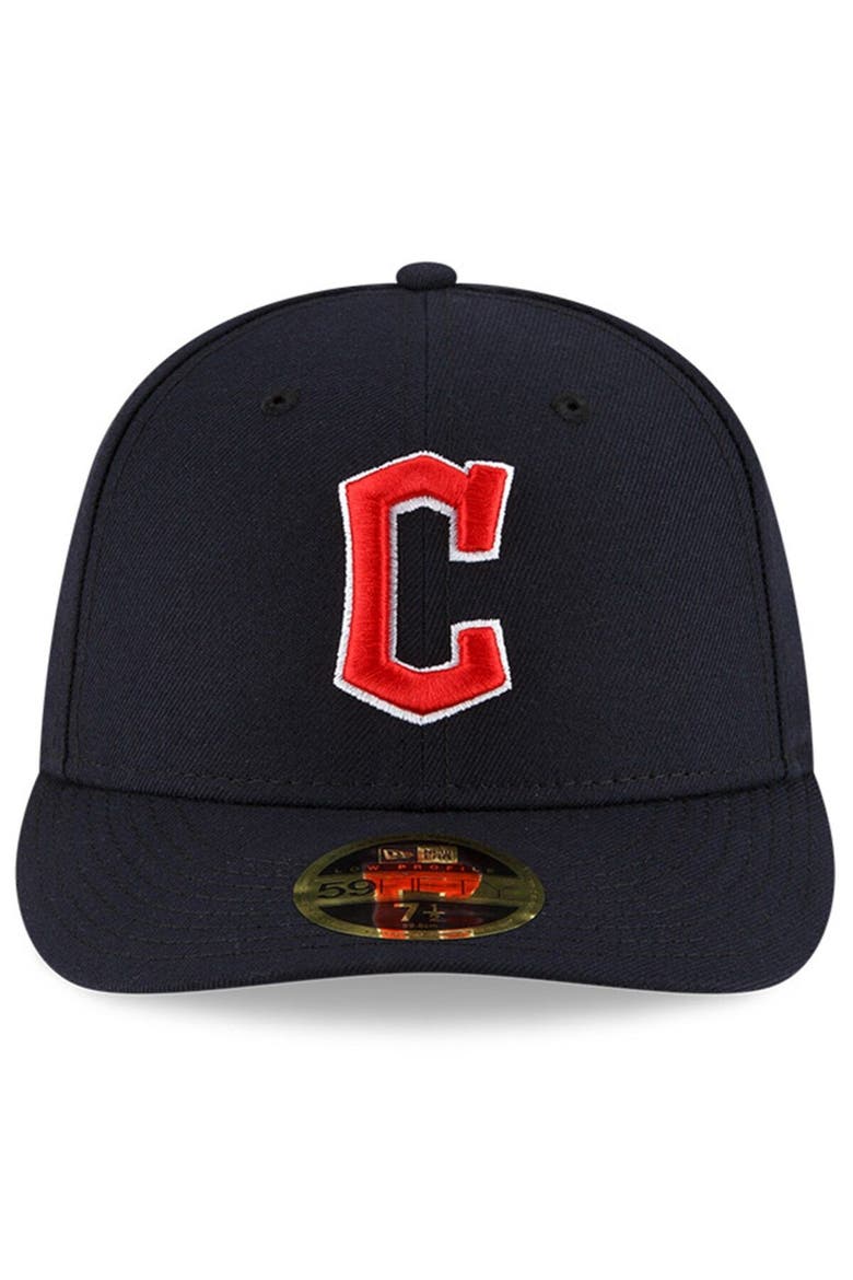 Men's New Era Navy Cleveland Guardians Authentic Collection On-Field Road Low Profile 59FIFTY Fitted Hat, Alternate, color, Navy