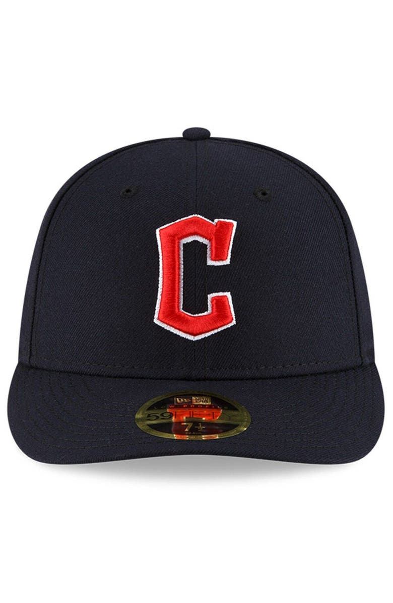 New Era Men's New Era Navy Cleveland Guardians Authentic Collection On-Field Road Low Profile 59FIFTY Fitted Hat, Alternate, color, Navy