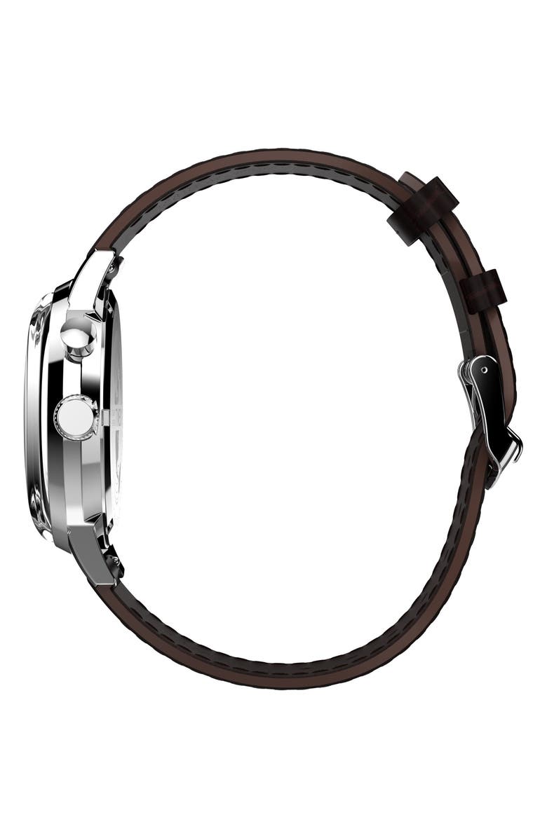 Timex<sup>®</sup> Marlin Moon Phase Leather Strap Watch, 40mm, Alternate, color,