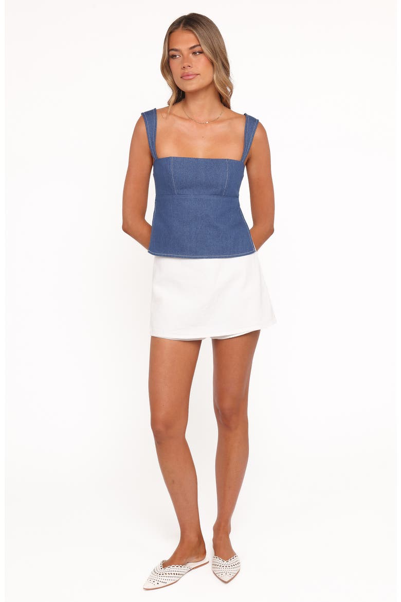 Azura Sleeveless Top, Alternate, color, DENIM