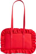 Baggy London Ruffle Twill Bowler Bag