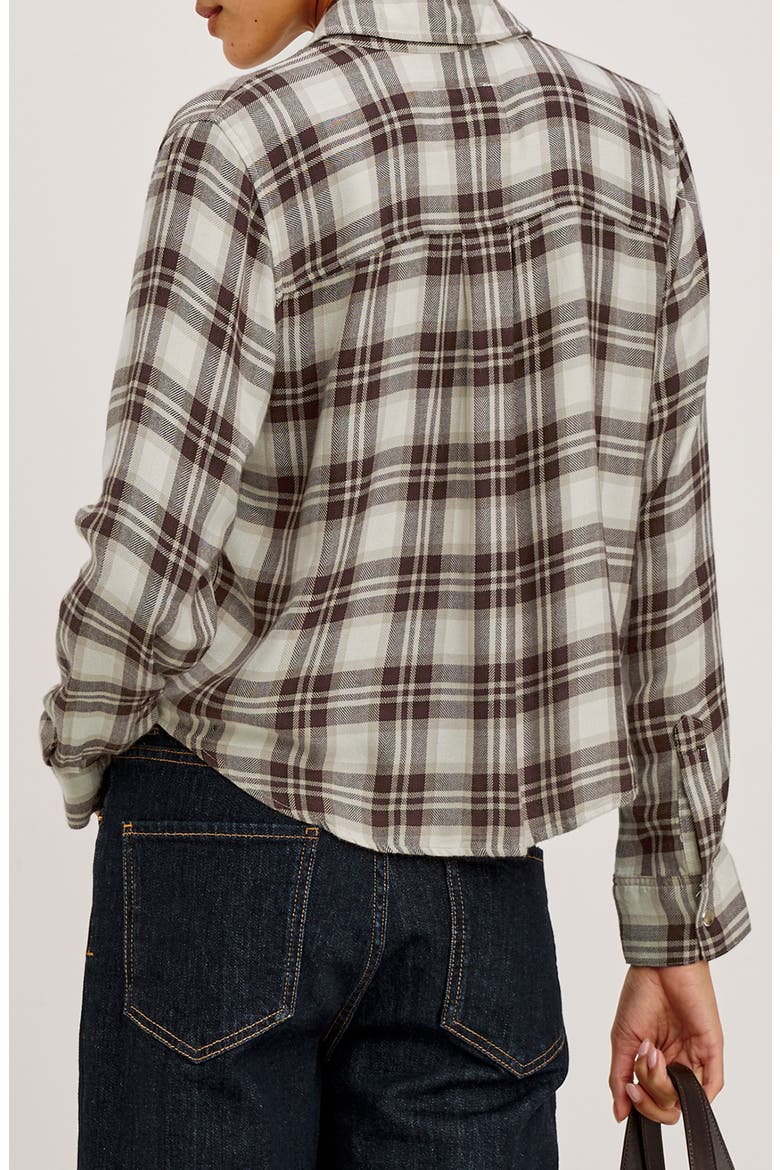 Hunter Plaid Button-Up Shirt, Alternate, color, BIRCH HICKORY