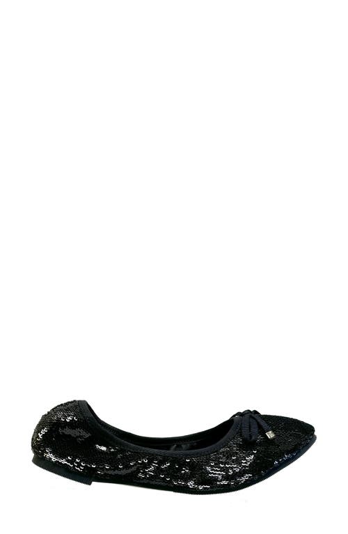 Ninety Union Sequin Ballerina Flat In Black